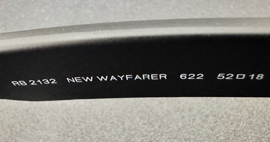 RB2132 NEW WAYFARER 622 52
