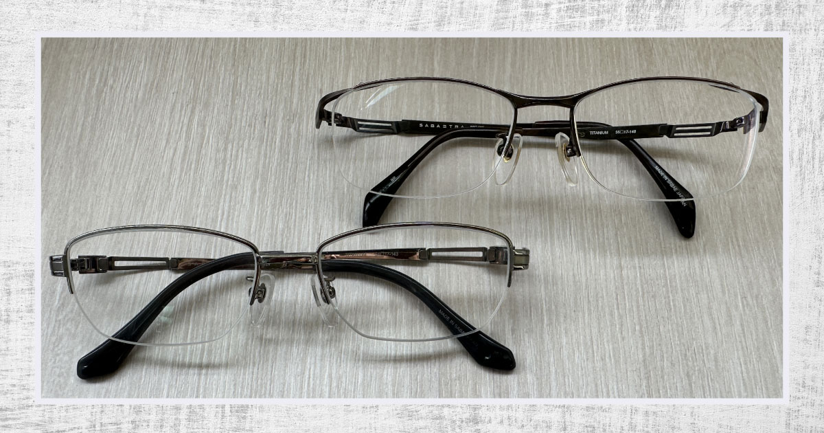 0I034■本物美品■ サバトラ SABATRA 日本鯖江製 チタン ガンメタリック 眼鏡 メガネフレーム SBT-023 鯖江の職人の確かな技術と細やかな心遣いが光る『SABATRA』最新作が
